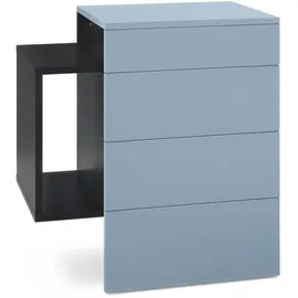 Vladon Nachtschrank Queens 60 x 63 x 36 cm Blau/Petrol