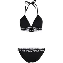 Fila Damen Split Triangle Bikini, Schwarz, L EU - L