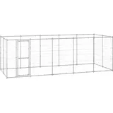 vidaXL Outdoor-Hundezwinger Verzinkter Stahl 12,1 m2