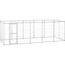 vidaXL Outdoor-Hundezwinger Verzinkter Stahl 12,1 m2