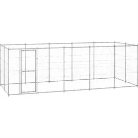 vidaXL Outdoor-Hundezwinger Verzinkter Stahl 12,1 m2