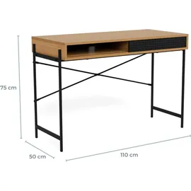 AC Design Schreibtisch Angus Eiche Nachbildung / Braun