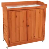 Costway Gartenschrank Holz Lagerschrank Garten 98,5x48x100cm