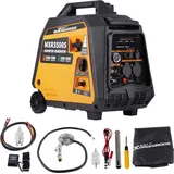 Maxpeedingrods - Inverter Stromgenerator 3500W LPG/Benzin Elektrostart 4 Takt mit usb und 230V Steckdosen Gas Stromerzeuger Generator Digitaler leise