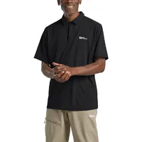 Jack Wolfskin Delfami Kurzarm-poloshirt - Black - M