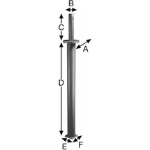 SIMPSON STRONG-TIE GmbH Pfostenhalter PDS60G 80x24x125x600x70mm STA roh galvanisch,gelb verz.100 ST./VE