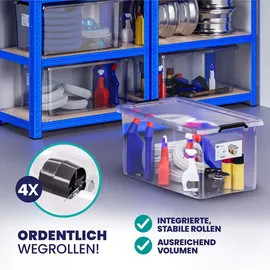 DEUBA Aufbewahrungsbox 39 x 35 x 58 cm 4-tlg. transparent