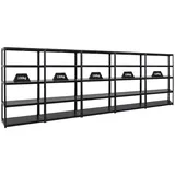 Proregal Mega Deal 5x Schwerlastregal Steel Eagle HxBxT 180 x 100 x 40 cm Fachlast 130 kg Schwarz