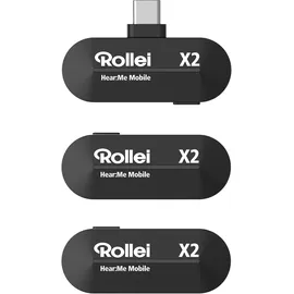 Rollei Hear:Me Mobile Lavalier Mikrofon Kabellos, Ansteckmikrofon USB C für iPhone 15/16/Andriod Typ-C Geräte, Professionelle Mikrofon