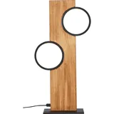 Brilliant Cheesy LED Tischleuchte 40cm matt schwarz/holz (1300 lm)