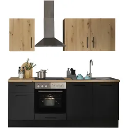 Küchenblock mit E-Geräten CORNWALL (Zeile) III - braun