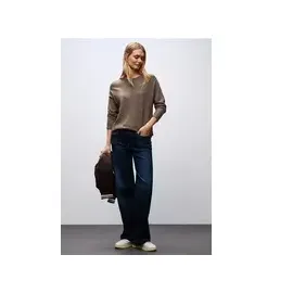 STREET ONE Basic Dolman Pullover Braun 34