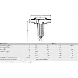Honeywell Feinfilter Wasserfilter MiniPlus-FF Braukmann FF06-1AA Resideo