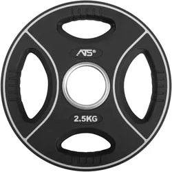TRENDY SPORT ATS Premium Urethan Polyurethan-Hantelscheiben 50 mm schwarz 2,5 kg