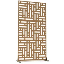 casa.pro Balkonverkleidung 180 x 90 cm Braun Stahl