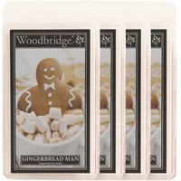 Woodbridge Duftwachs Set Gingerbread Man (4X) | Lebkuchen Duft | Bis zu 8h Duftdauer je Melt | Für Duftlampen & Wachswärmer | Hochwertiges Paraffinwachs | Raumduft für Zuhause & Büro