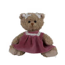 Bukowski Kuscheltier Teddybär Nicole Kleid pink 15 cm