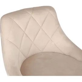 OEM Cydro Gold Beige Velvet Barhocker 0 x 0 cm Beige/Gold