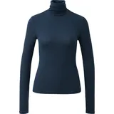 QS Leicht transparentes Rollkragenshirt Blau XL