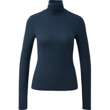 QS Leicht transparentes Rollkragenshirt Blau XL