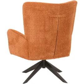 Mendler Lounge-Sessel HWC-N65 Chenille 75 x 99 x 75 cm Terracotta drehbar