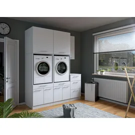 laundreezy Mehrzweckschrank-Set 186 x 238 x 68 cm Weiß