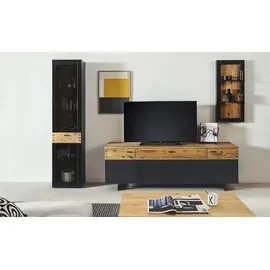 Höffner Wohnkombination , grau , Maße (cm): B: 240 H: 201 T: 50.0