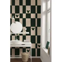 KOMAR Vlies Fototapete Disney Mickey Mouse Green Chess bedruckt