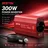 AUTLEAD BESTEK Spannungswandler 300W Modifizierte Sinuswelle 12V auf 230V, mit AC-Steckdose, 2 USB-Ports (4.8A Gesamt) – Rot