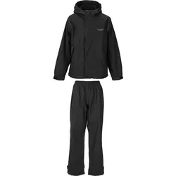 Regenanzug WEATHER REPORT "Jagger Jr AWG Rain", Kinder, Gr. 176, schwarz, 100% Polyester, unifarben, sportlich, Sportanzüge, mit wasser- und winddichter Ausstattung