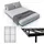 Juskys Metallbett Palamos 140x200 cm mit Lattenrost & LED Beleuchtung - Schwebebett - Schwarz