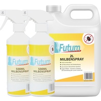 Futum Milben-Spray hochwirksam gegen Hausstaubmilben & Milben Eier 3 l Milbenspray