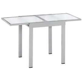 Merxx Balkonausziehtisch 130 x 65 x 75 cm silber/grau