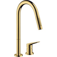 Hansgrohe Axor Citterio M 2-Loch 220 mit Ausziehbrause Polished gold optic (34822990)