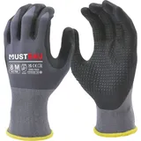 mustbau Arbeitshandschuhe 3 Pack, Abriebfest Gartenhandschuhe Montagehandschuhe,Größe:S