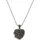 ZEEme Kette mit Anhänger Herz-Form Silber 925 oxidiert schwarz