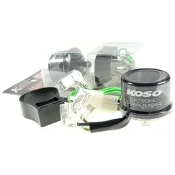 Blinkerrelais KOSO Digital 12V Stecker mit 3 Pins mit Adapter auf 2 Pins max. 15A