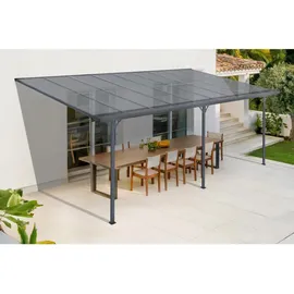 cazeboo Terrassenüberdachung Carport Kleo 550l300 Aluminium Grau