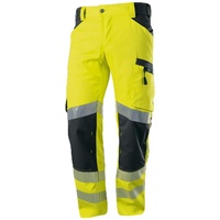 BP 2040-844-6656 Arbeitshose für Herren, 79.5% Polyester/16.5% Baumwolle/4% Elastolefin, Warngelb/Anthrazit, 3D Schnitt - ergonomische Passform, Größe 58s