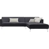 creation by rolf benz Ecksofa »CR.446 Designsofa mit erstklassigem Sitzkomfort zum Wohlfühlen« in minimalistischer, schwereloser Optik, Breite 296 cm, schwarz