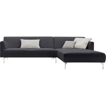 creation by rolf benz Ecksofa »CR.446 Designsofa mit erstklassigem Sitzkomfort zum Wohlfühlen« in minimalistischer, schwereloser Optik, Breite 296 cm, schwarz