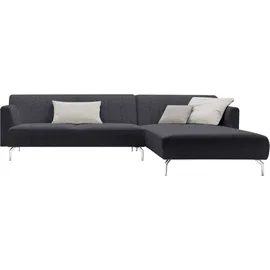 creation by rolf benz Ecksofa »CR.446 Designsofa mit erstklassigem Sitzkomfort zum Wohlfühlen« in minimalistischer, schwereloser Optik, Breite 296 cm, schwarz