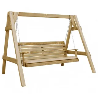 vidaXL Garten-Schaukelbank natur 2-Sitzer