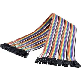 Renkforce JKFF403 Jumper-Kabel Arduino, Banana Pi, Raspberry Pi® [40x Drahtbrücken-Buchse - 40x Drahtbrücken-Buchse] 30.00cm Bunt
