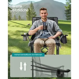 Songmics Campingstuhl Klappstuhl Schwarz