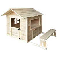 Home Deluxe Spielhaus Der große Palast natur mit Bank
