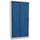 Pavoy Schiebetürenschrank Stahl 1950 x 1000 x 400 mm lichtgrau/enzianblau 4 Fachböden