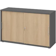 bümö Aktenschrank 120 x 74,8 x 40 cm Graphit/Eiche