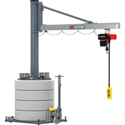 Vetter Mobiler Säulenschwenkkran MOBILUS MOB12-US5-3,4 Elektrokettenzug 500kg, 3,4m