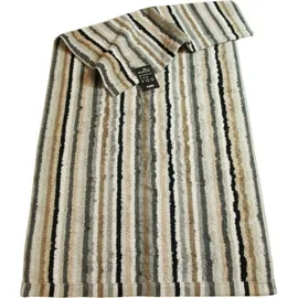 CAWÖ Life Style Streifen 7048 Gästehandtuch 30 x 50 cm kiesel
